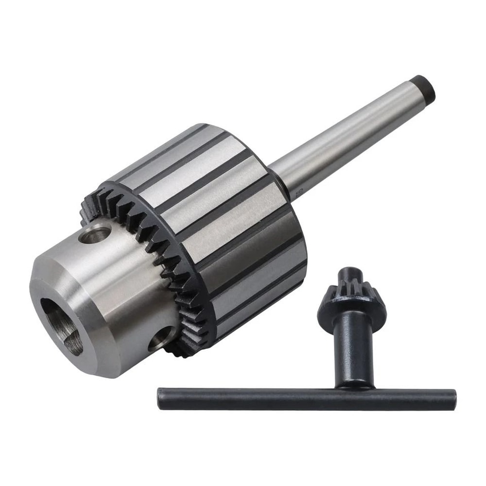 Precision Keyed Drill Chuck With Arbor For Lathe Mill Drill Press 4