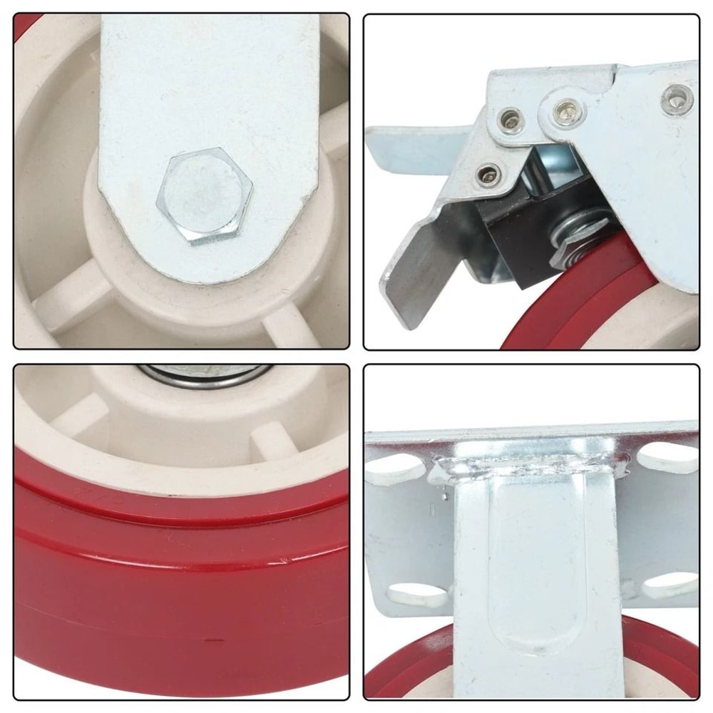 Swivel Caster Wheels Set With Brakes 1