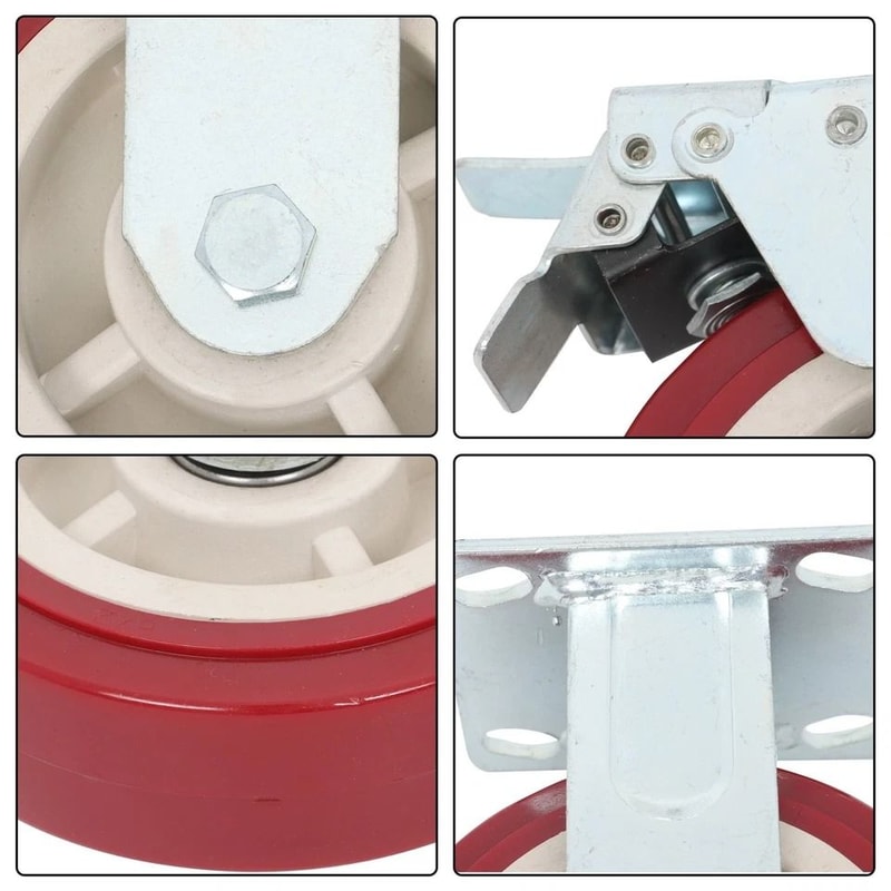 Swivel Caster Wheels Set With Brakes 1