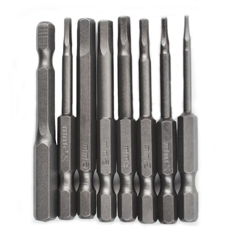 Metric Allen Bit Set With Quick Connect Shank For Impact Driver Drills 1