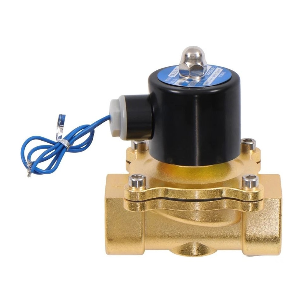 Premium Industrial Brass Electric Solenoid Valve AC Normally Closed NPT 0
