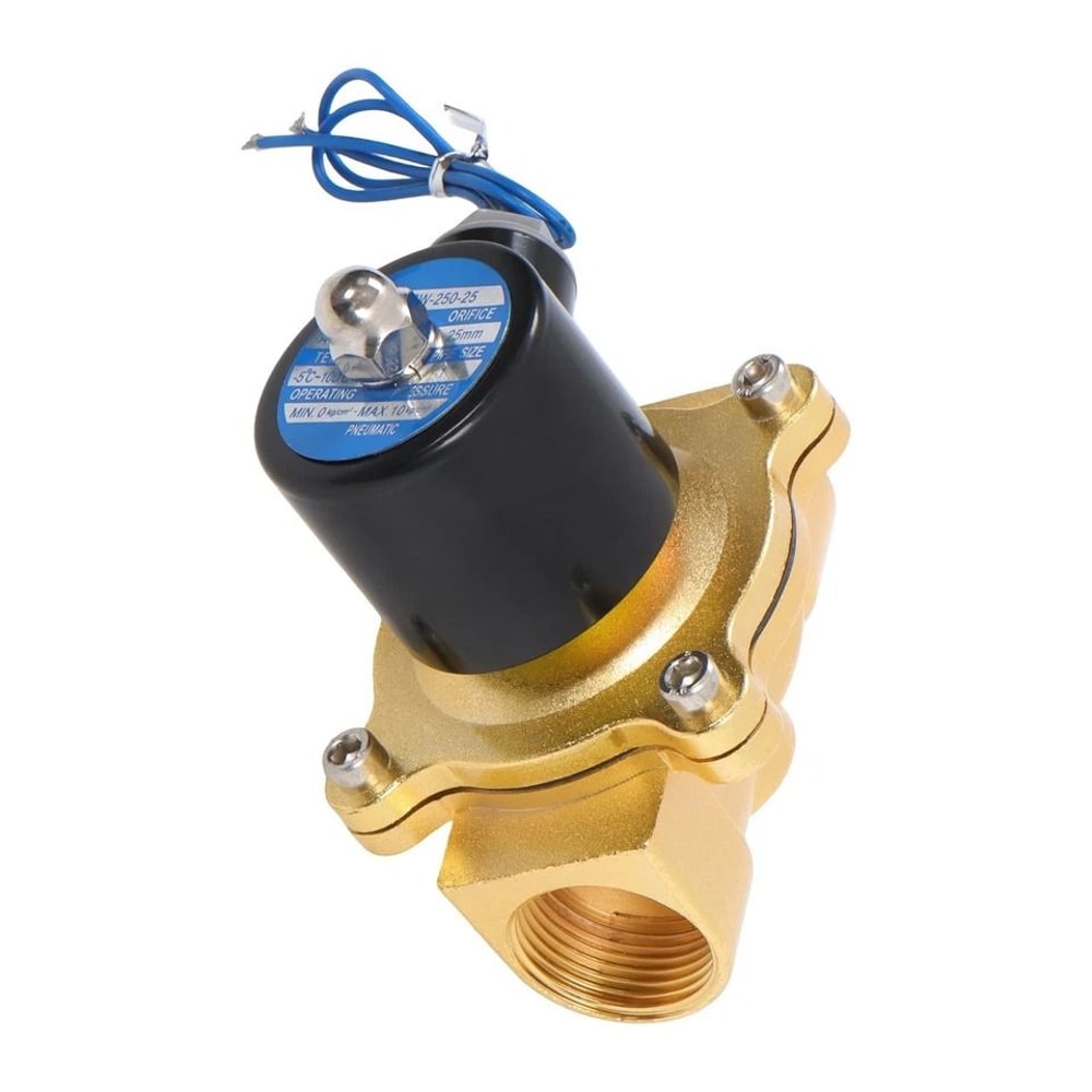 Premium Industrial Brass Electric Solenoid Valve AC Normally Closed NPT 5