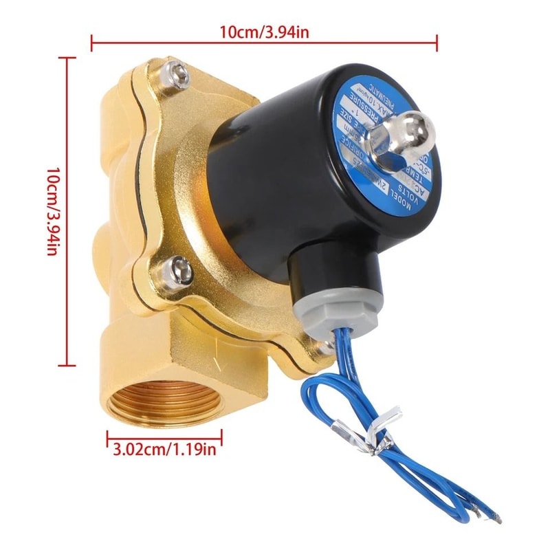 Premium Industrial Brass Electric Solenoid Valve AC Normally Closed NPT 6