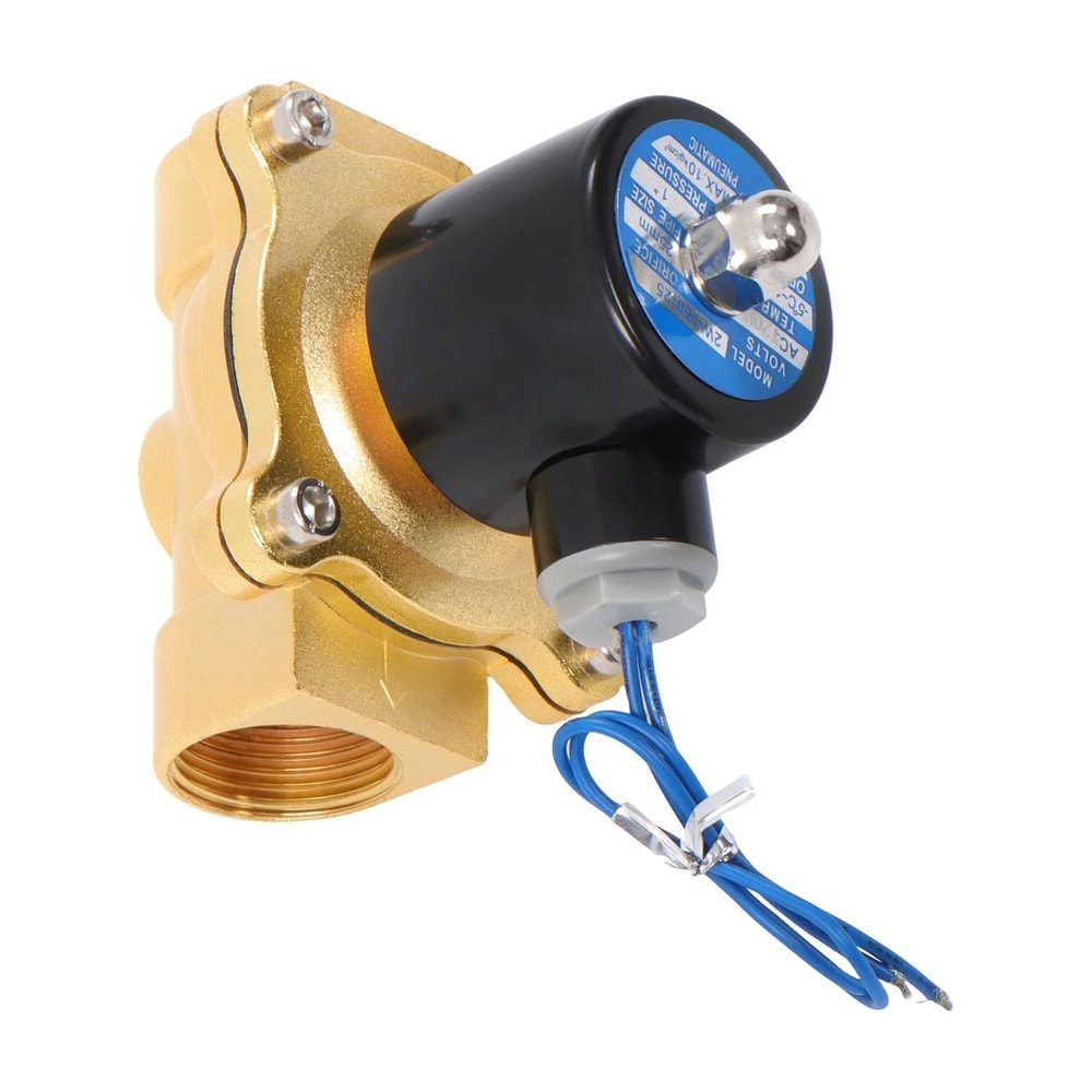 Premium Industrial Brass Electric Solenoid Valve AC Normally Closed NPT 8