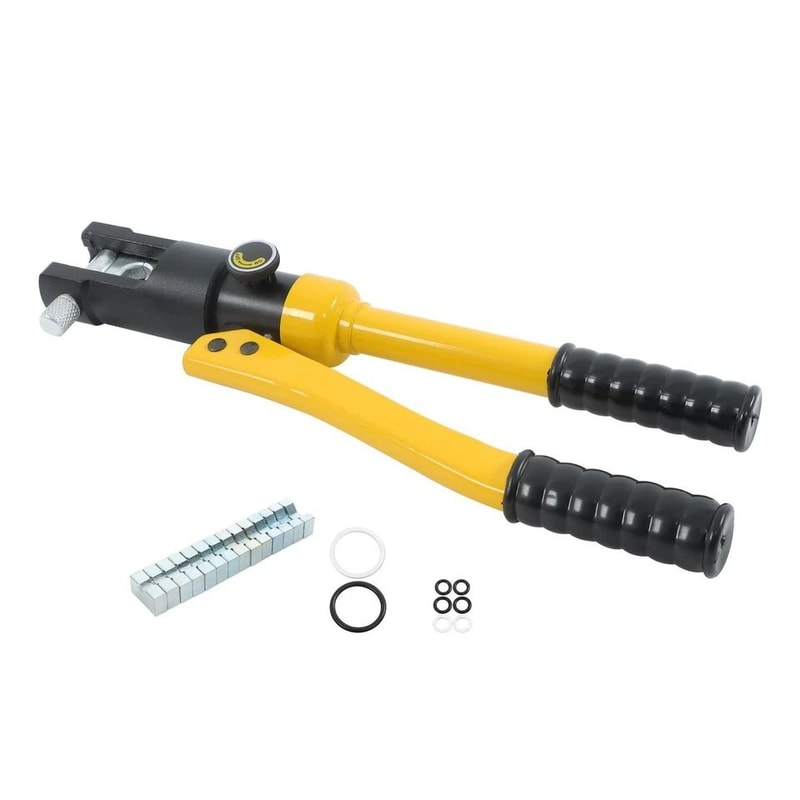 Heavy Duty Hydraulic Crimping Tool Kit With Dies Professional Wire Cable Crimper 2