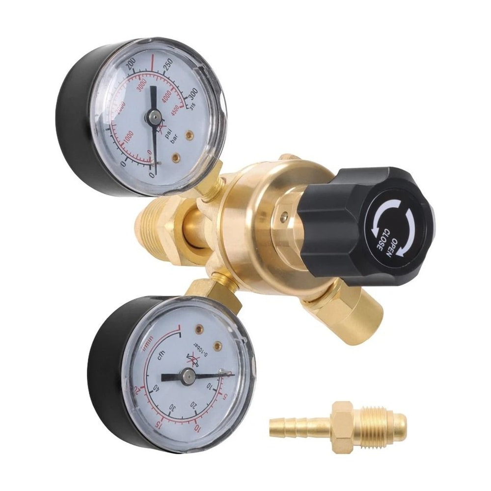 Dual Gas Regulator For Welding With Welding Regulator Gauge Argon Flow Meter 0