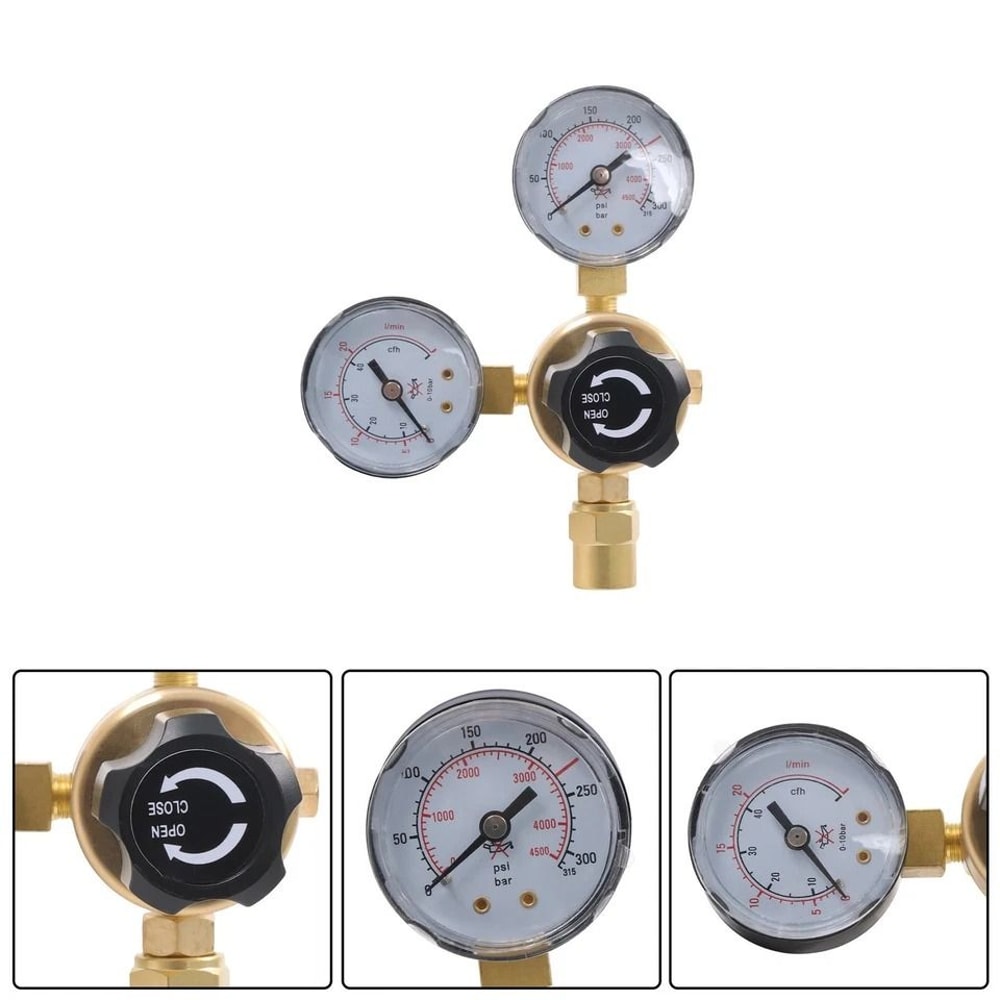 Dual Gas Regulator For Welding With Welding Regulator Gauge Argon Flow Meter 4
