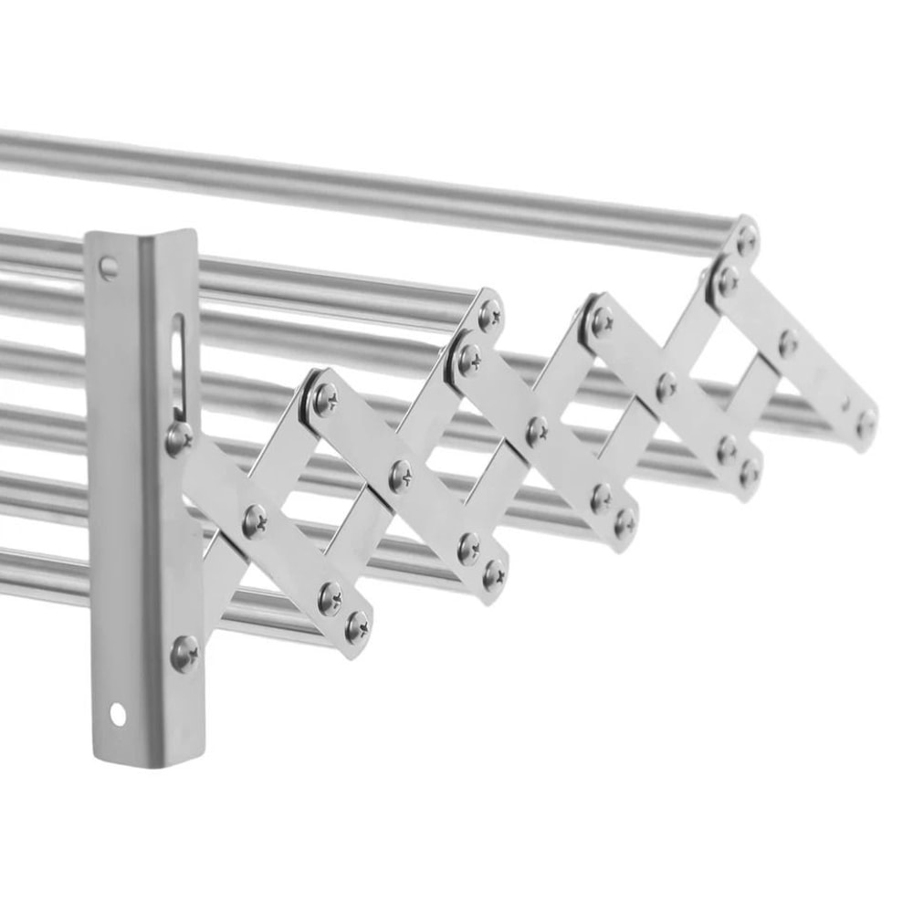 Stainless Steel Wall Mounted Clothes Drying Rack Retractable Laundry Airer 6