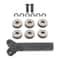 Lathe Knurling Tool Set Double Wheel Diagonal Pitch 1