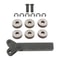 Lathe Knurling Tool Set Double Wheel Diagonal Pitch 1