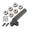 Lathe Knurling Tool Set Double Wheel Diagonal Pitch 2
