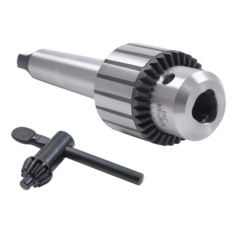 Heavy Duty Keyed Drill Chuck With Shank For Drill Press And Lathe 5