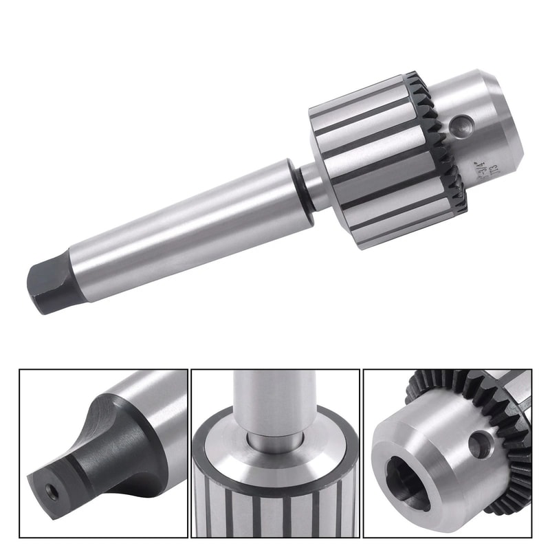Heavy Duty Keyed Drill Chuck With Shank For Drill Press And Lathe 6