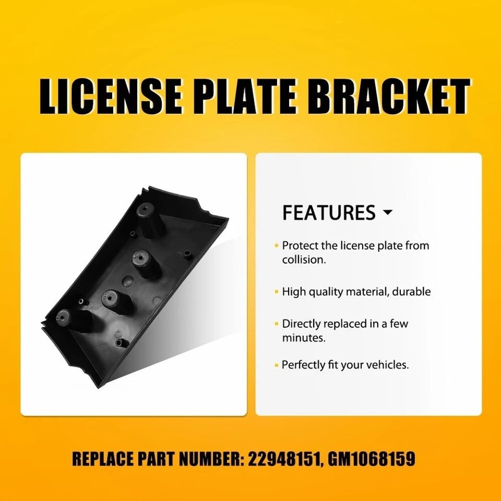 Premium Front Bumper License Plate Bracket For GMC Yukon XL 3