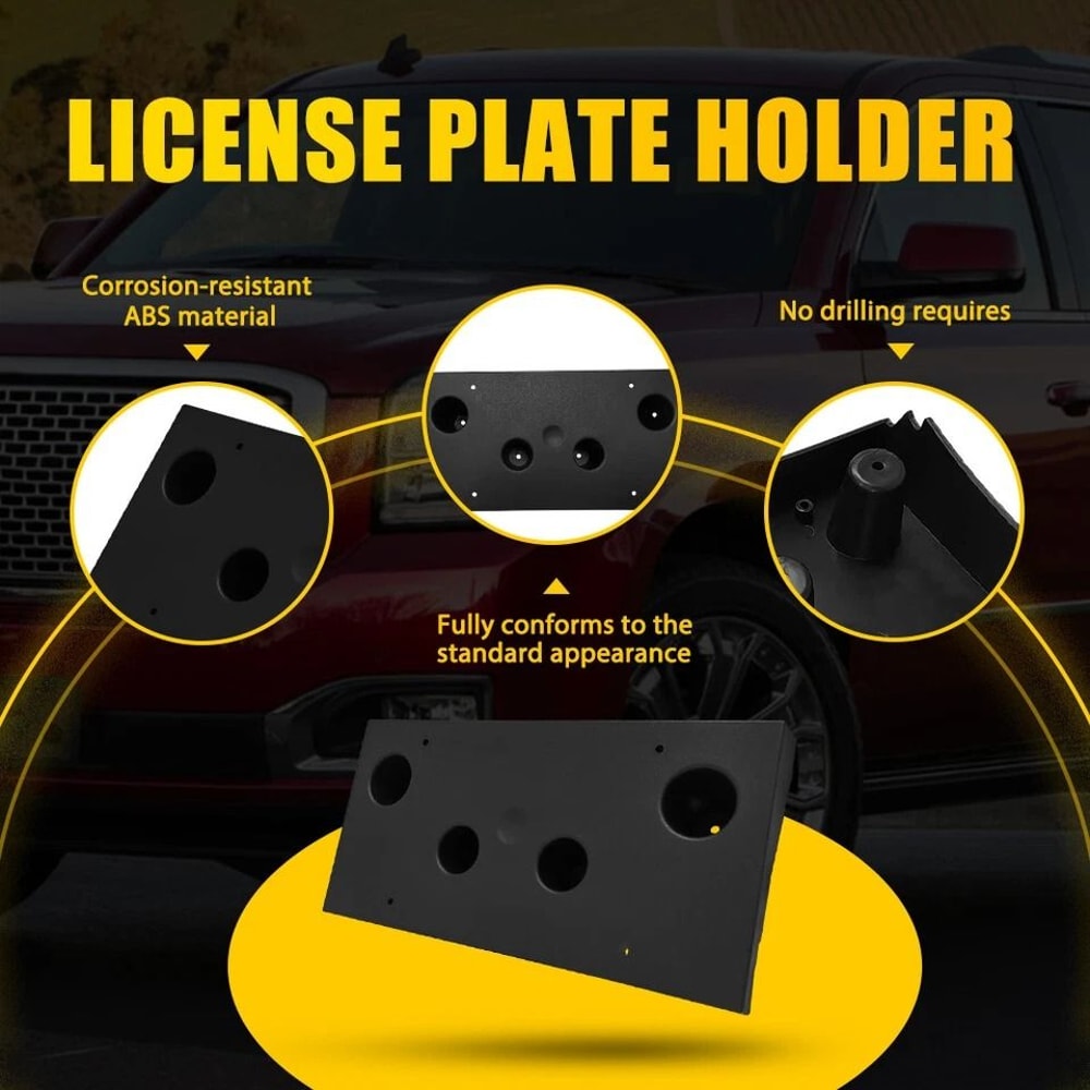 Premium Front Bumper License Plate Bracket For GMC Yukon XL 4