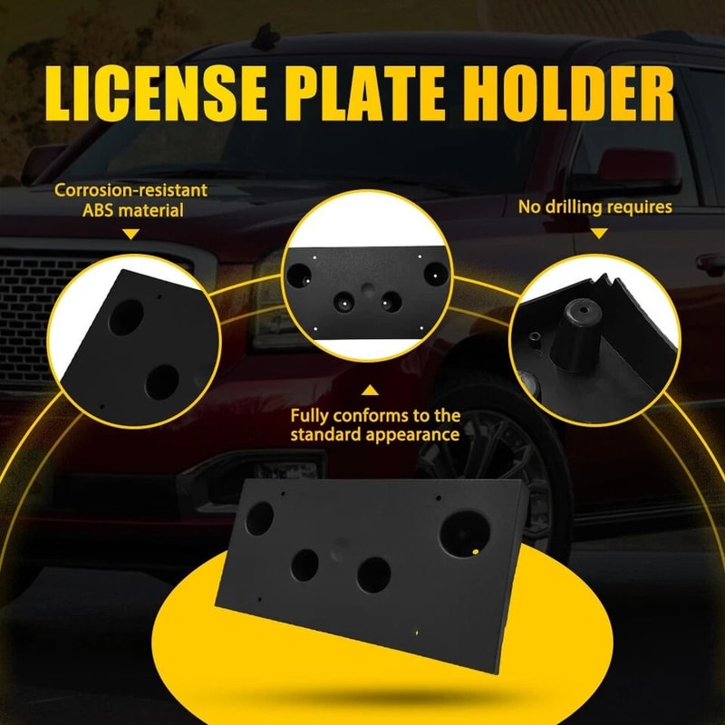Premium Front Bumper License Plate Bracket For GMC Yukon XL 4