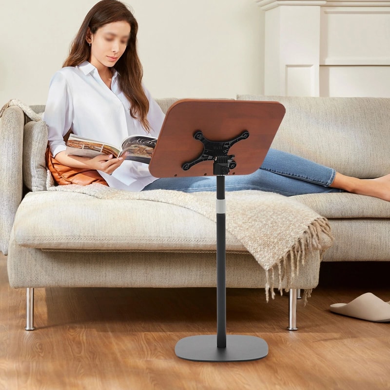 Wooden Music Stand Adjustable Wood Book Stand For Sheet Music Reading And Display 0
