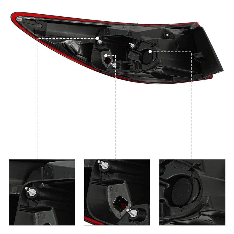 Right Rear Halogen Tail Light Assembly For Mazda 6 Sedan 3