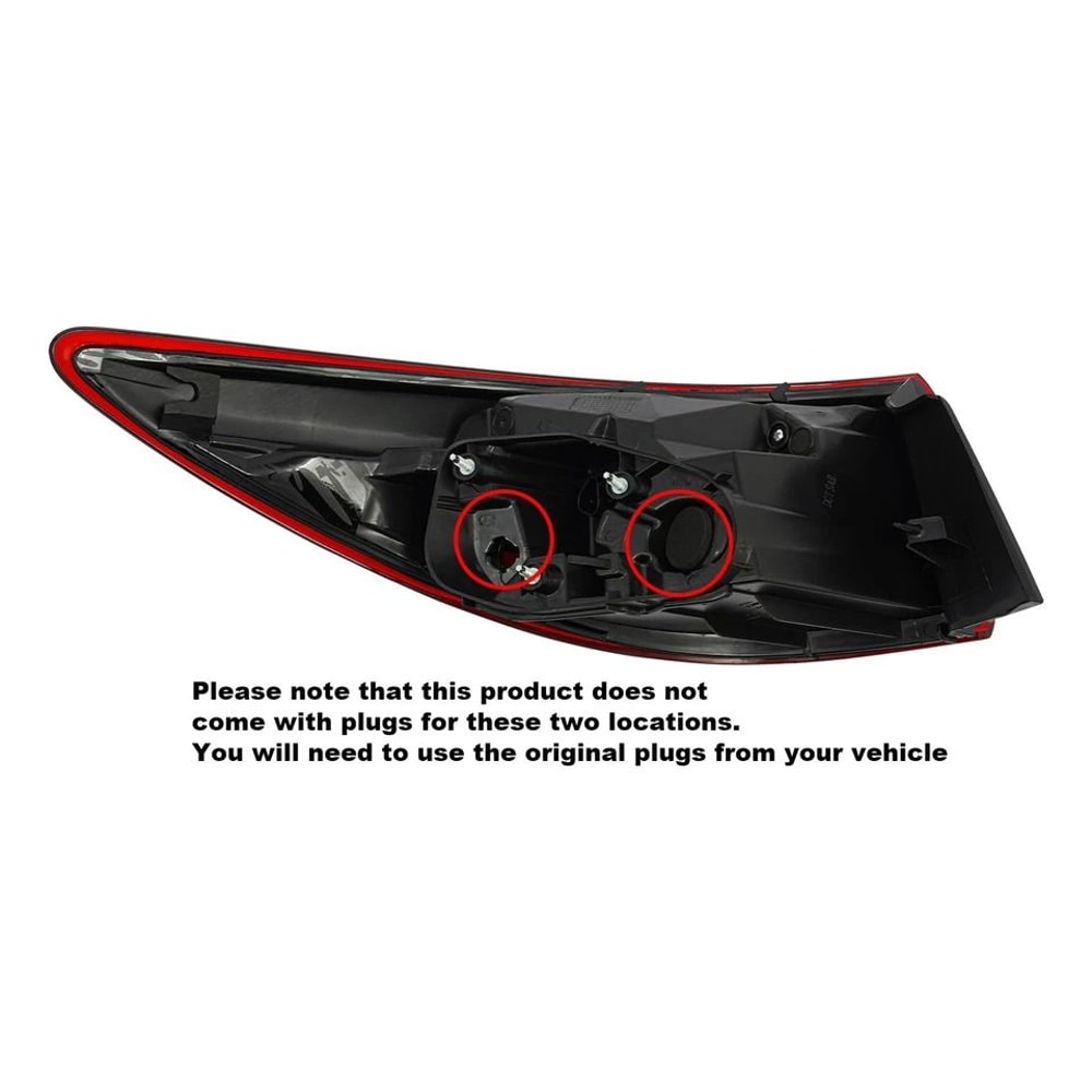 Right Rear Halogen Tail Light Assembly For Mazda 6 Sedan 4