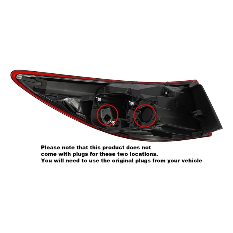 Right Rear Halogen Tail Light Assembly For Mazda 6 Sedan 4