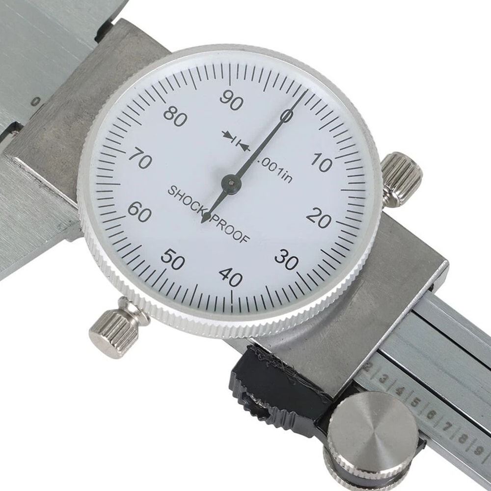 Premium Dial Caliper Stainless Steel Accuracy Dial Gauge With Shockproof Design Protective Case 8