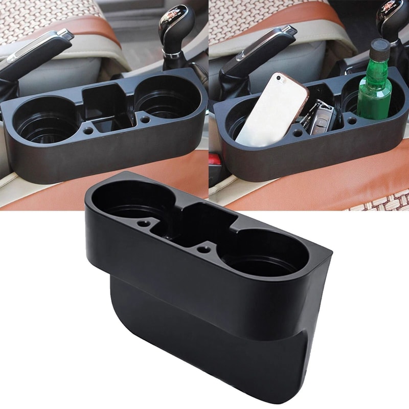 Universal Car Seat Organizer With Cup Holder Phone Mount 1