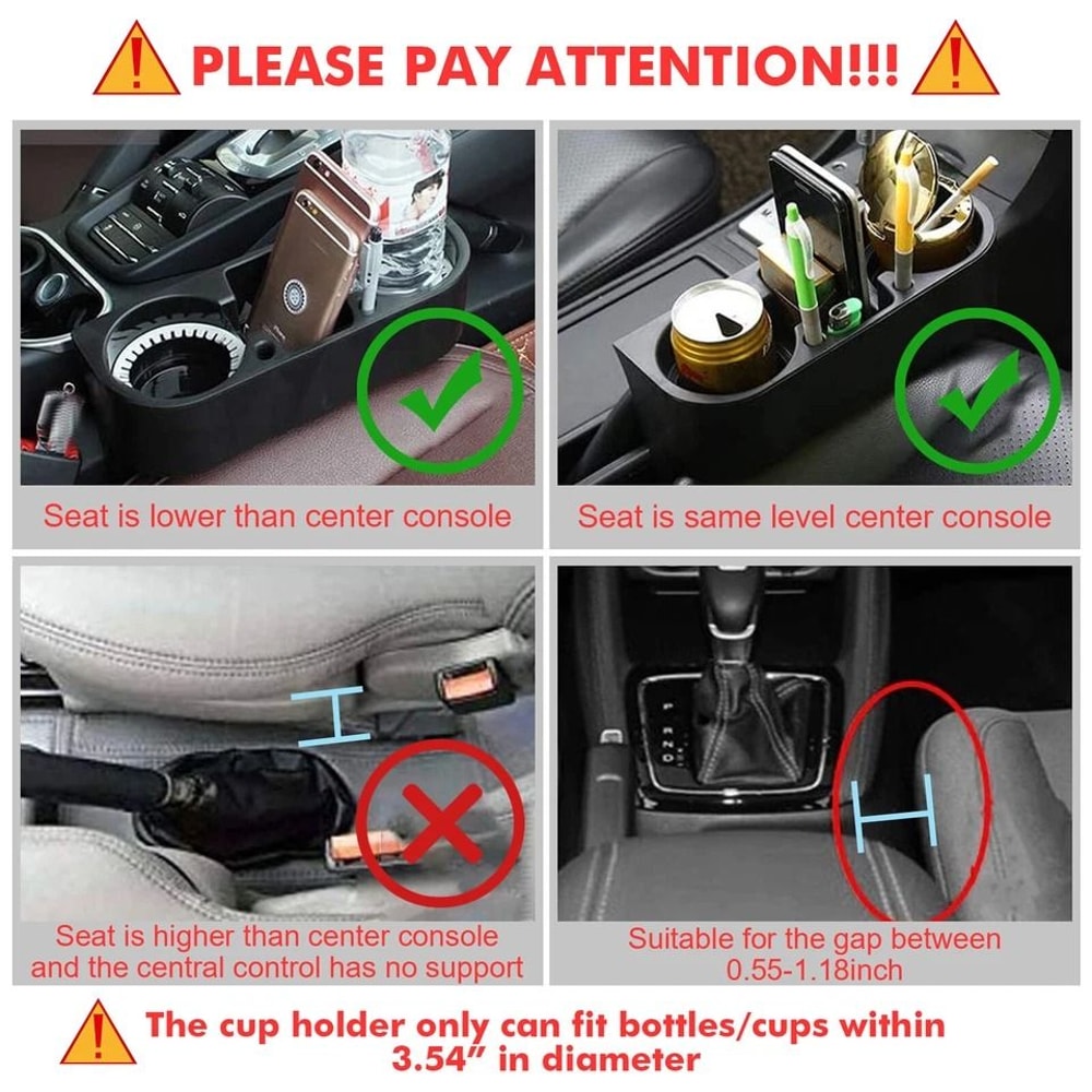 Universal Car Seat Organizer With Cup Holder Phone Mount 2