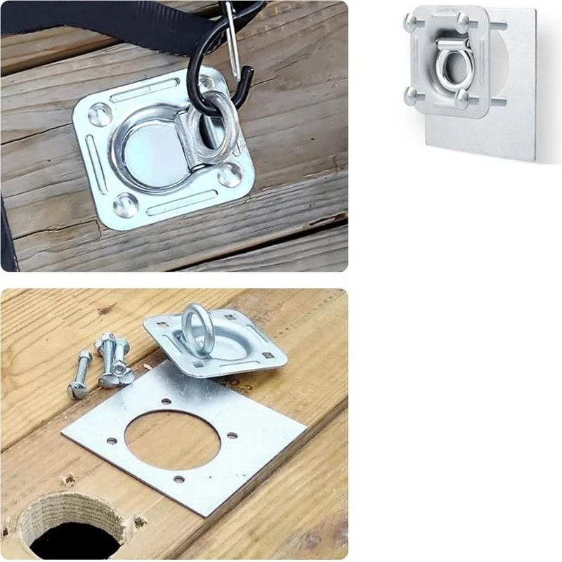 Heavy Duty Recessed D Ring Tie Down Anchors Trailer Tie Down Anchor Kit 5