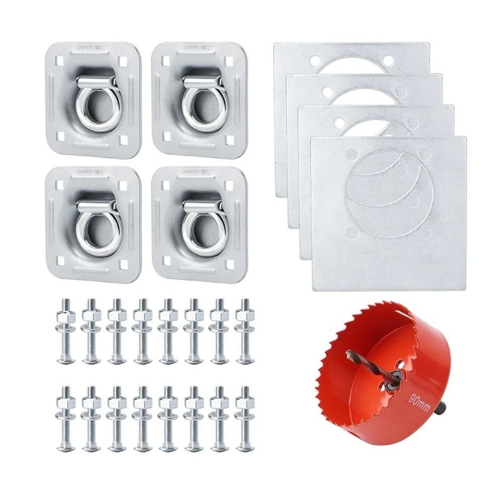 Heavy Duty Recessed D Ring Tie Down Anchors Trailer Tie Down Anchor Kit 8