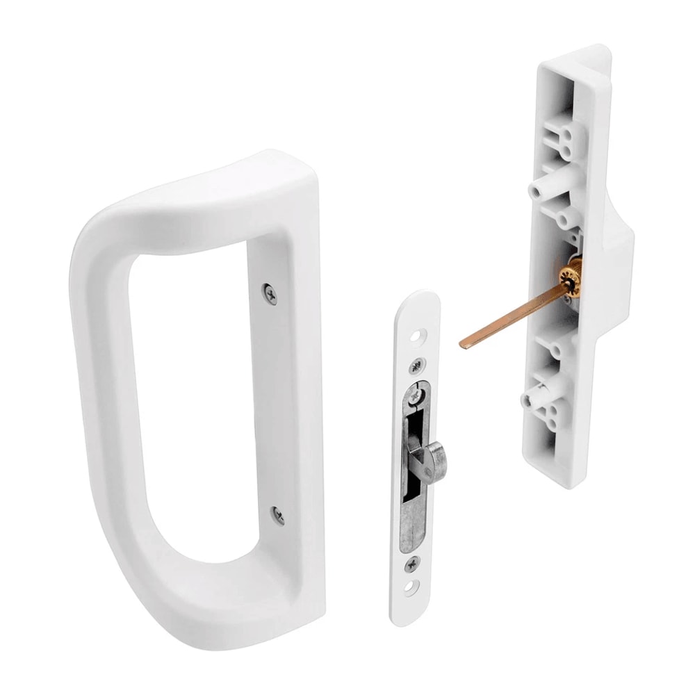 Keyed Sliding Patio Door Handle Set With Mortise Lock Cylinder And Keeper 1