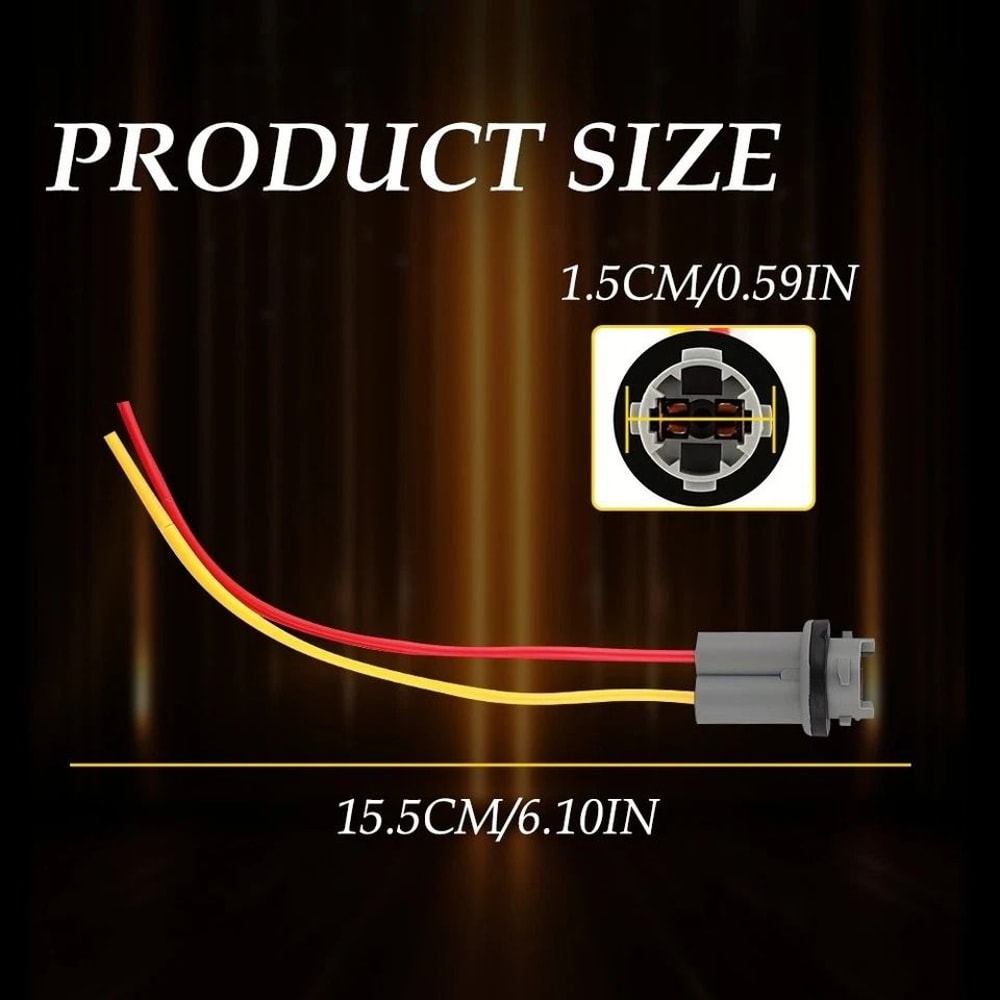 Universal License Plate Light Socket Pigtail Wire Connector 2