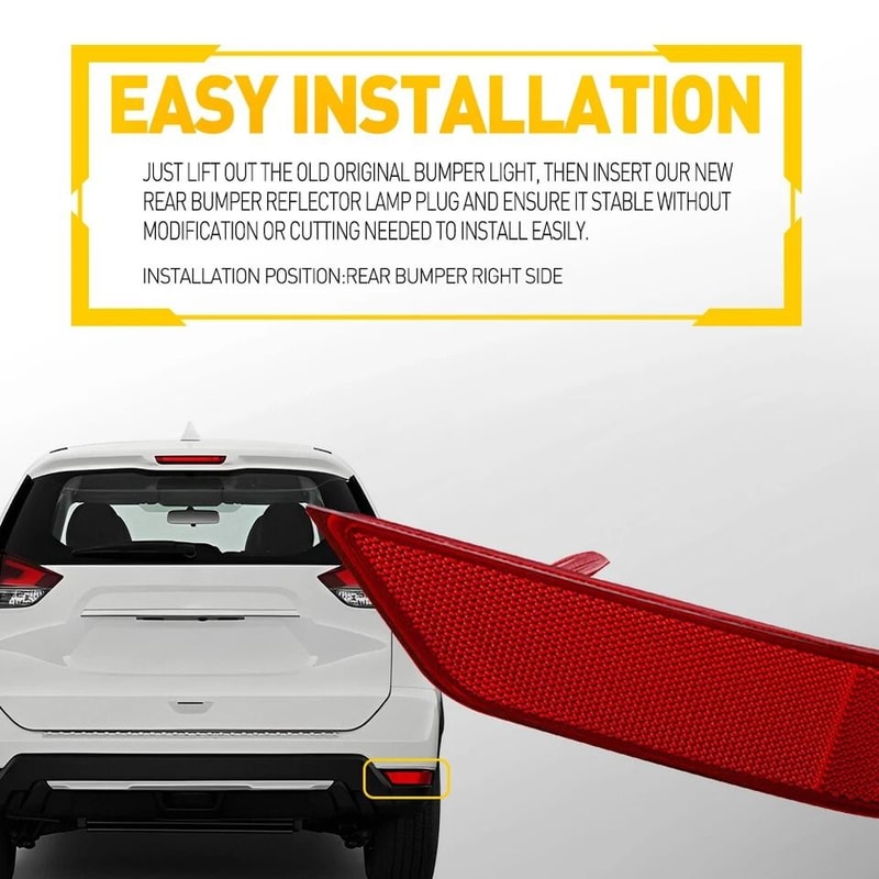 Premium Right Side Rear Bumper Marker Reflector Right Replacement For Nissan Rogue 4