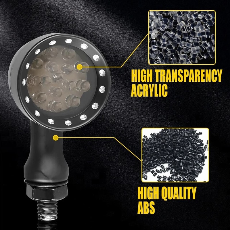 LED Turn Signal Lights For Yamaha V Star Blinker Brake Pair 5