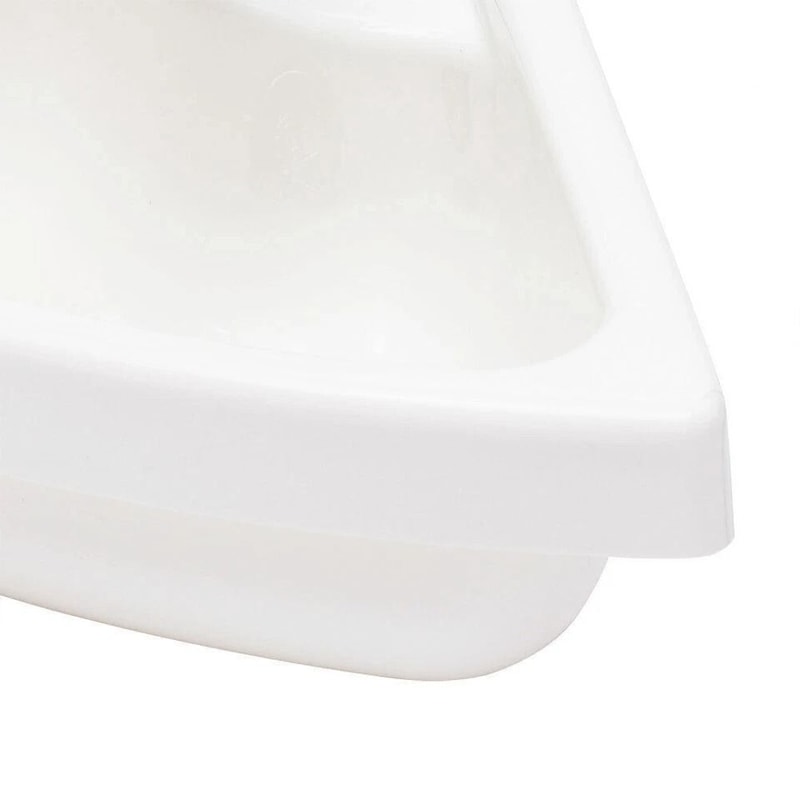 Space Saving RV Caravan Corner Sink Wall Mounted White ABS Acrylic Basin 3