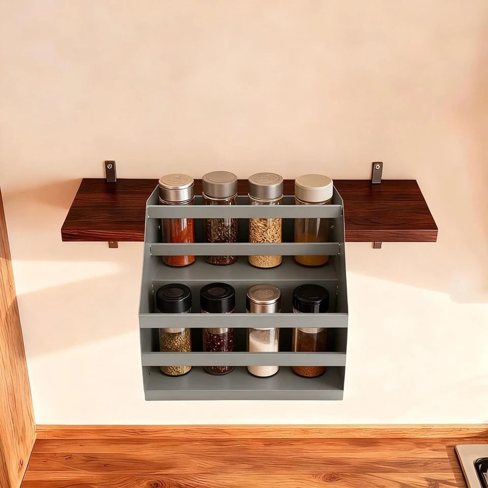 Pull Down Cabinet Shelf Upper Cabinet Organizer Spice Rack 3