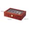 Slot Wooden Watch Box With Glass Top Display And Velvet Organizer 6