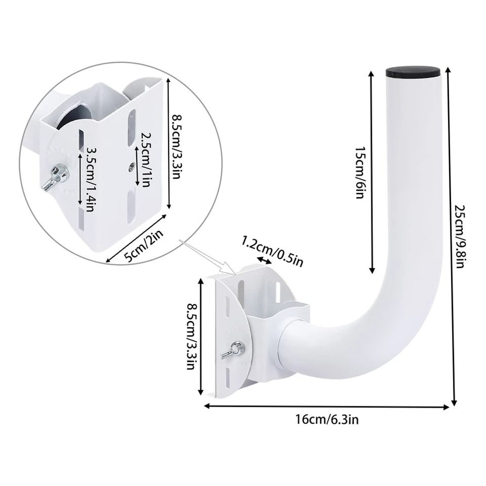 Universal Outdoor Wireless Bridge Mount Kit Pole Wall Bracket 2