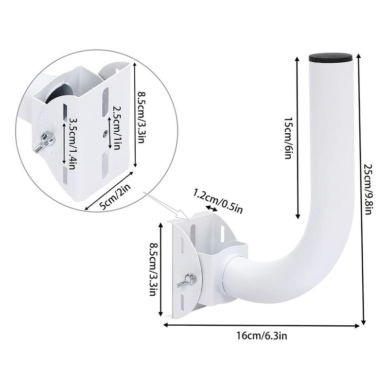 Universal Outdoor Wireless Bridge Mount Kit Pole Wall Bracket 2