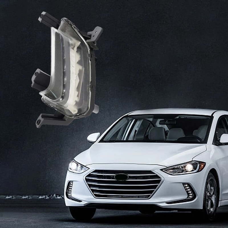 Left Hyundai Elantra LED Fog Light Assembly Driver Side Fog Lamp Replacement 2