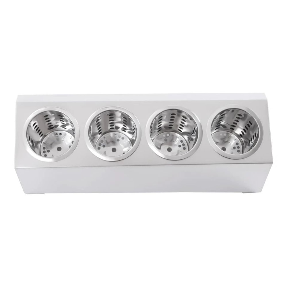 Stainless Steel 4 Compartment Flatware Organizer For Kitchen Counters And Buffets 3