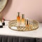Gold Mirrored Vanity Tray With Handles For Bathroom Counter And Dresser Decor 1