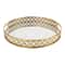 Gold Mirrored Vanity Tray With Handles For Bathroom Counter And Dresser Decor 4