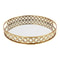 Gold Mirrored Vanity Tray With Handles For Bathroom Counter And Dresser Decor 4