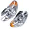 Premium Hyundai Accent Headlight Assembly Set Clear Lens Front Headlights 2
