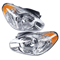 Premium Hyundai Accent Headlight Assembly Set Clear Lens Front Headlights 3