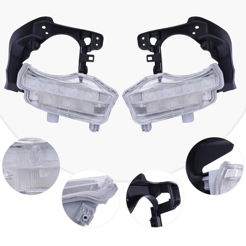 Premium Toyota Highlander LED DRL Daytime Running Lights Pair Direct Fit Front LED Lights 1