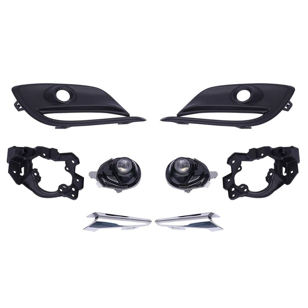 Premium Mazda Fog Lights LED Driving Lamps With Fog Light Trim Bezel Kit 3