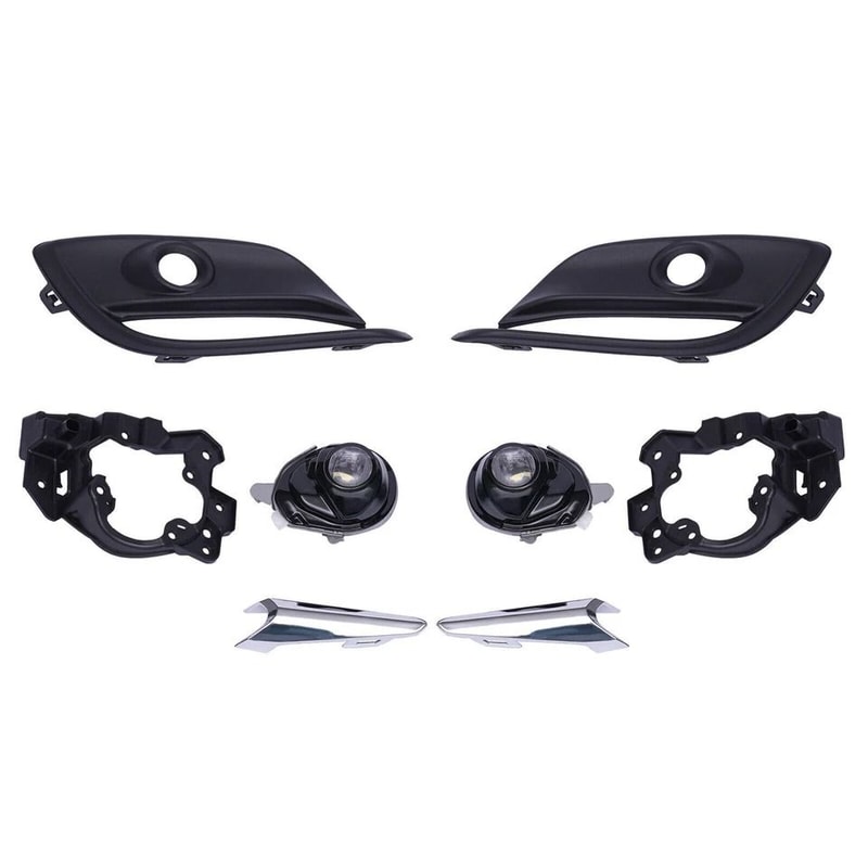 Premium Mazda Fog Lights LED Driving Lamps With Fog Light Trim Bezel Kit 3