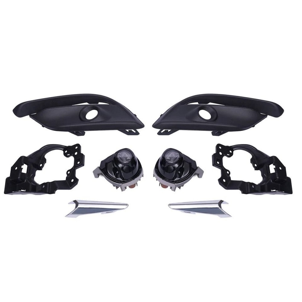 Premium Mazda Fog Lights LED Driving Lamps With Fog Light Trim Bezel Kit 4