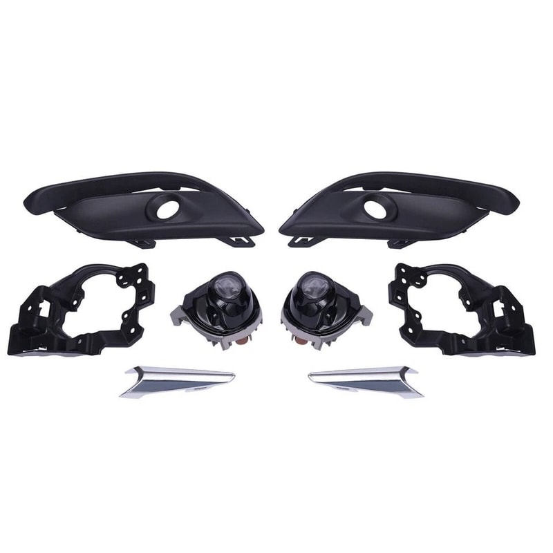 Premium Mazda Fog Lights LED Driving Lamps With Fog Light Trim Bezel Kit 4
